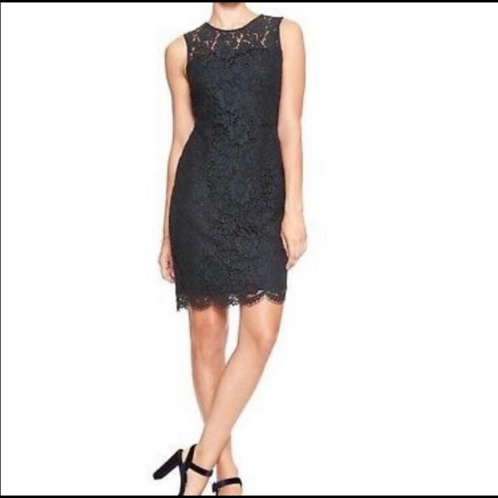 Banana Republic Navy Lace Dress - like new